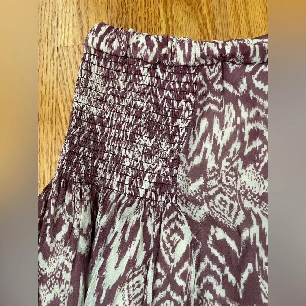 IRO Adele Ikat Print Shirred Mini Skirt 38 EU/ M US